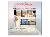 Jual Apartemen Menara Jakarta Tower Equinox Unit 3 Bedroom Sea View - Kemayoran Jakarta Pusat