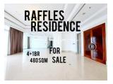Jual Termurah Apartemen Raffles Residence Kuningan - Below Market Price, Only IDR 24 M, 4+1 BR 480 m2, Best Deals - Yani Lim 08174969303