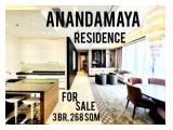 Anandamaya Apartement Dijual, 3BR, 268sqm, LUXURY Interior & Furniture - ALSO AVAILABLE UNFURNISH, 267Sqm ONLY IDR 21M,DIRECT OWNER - YANI LIM 0817496